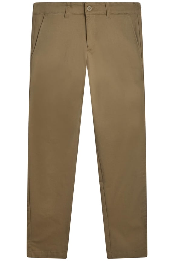 Womens Work Pants - Mid Rise Skinny Stretch Fit Twill Pull On Office Casual Pants for Women