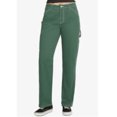 thumbnail image 1 of DICKIES Womens Green Pocketed Zippered High Rise Carpenter Straight leg Pants 7\28, 1 of 2