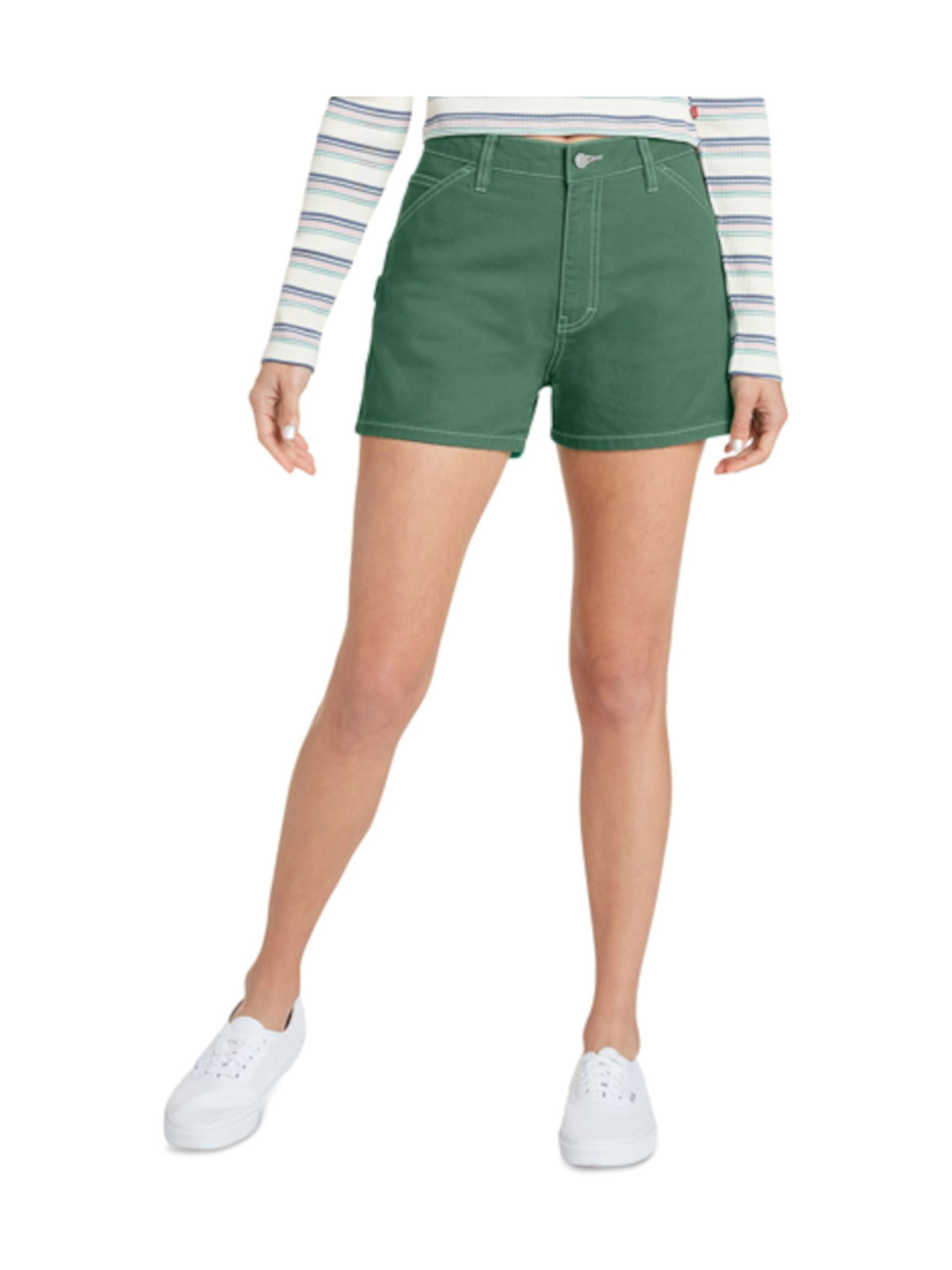 Dickies Womens Juniors Twill High Rise Denim Shorts Walmart