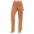 thumbnail image 1 of DICKIES Womens Orange Pocketed Zippered Carpenter  High Rise Straight leg Pants 1\25 Waist, 1 of 2