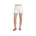 thumbnail image 1 of DICKIES Womens White Zippered Pocketed Carpenter High Waist Shorts Juniors 7, 1 of 3