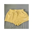 thumbnail image 1 of DICKIES Womens Yellow Pocketed Ribbed Drawstring Waist Raw Hem Shorts Shorts Juniors M, 1 of 2