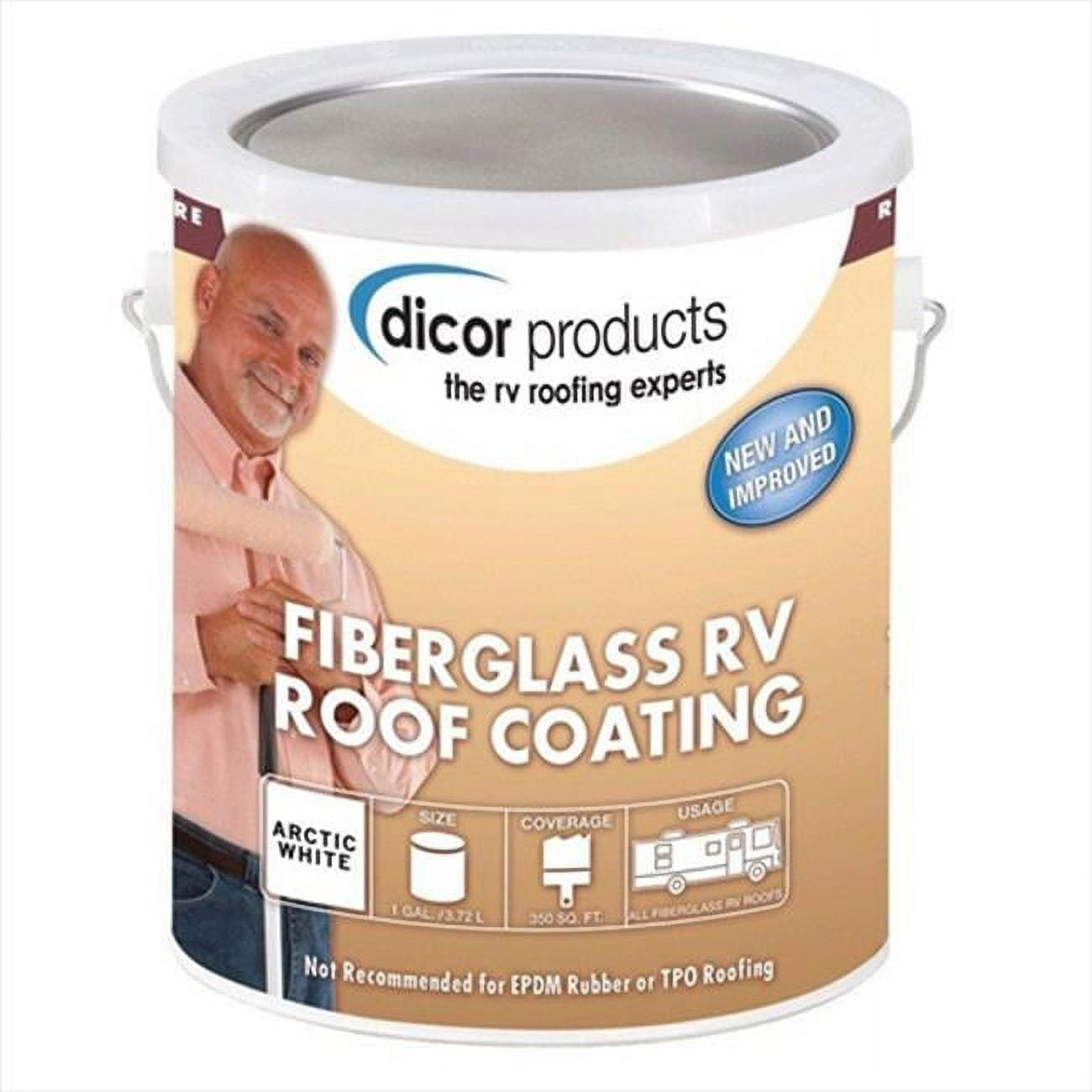 DICOR CORP RPFRC1 1 Gallon Fiberglass RV Roof - Walmart.com