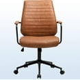 thumbnail image 1 of DICTAC Brown Executive Office Chair Adjustable Leather Mid Back Swivel Office Desk Chair with Padded Armrest 400lbs Load-Bearing Computer Desk Chair for Home Office, 1 of 10