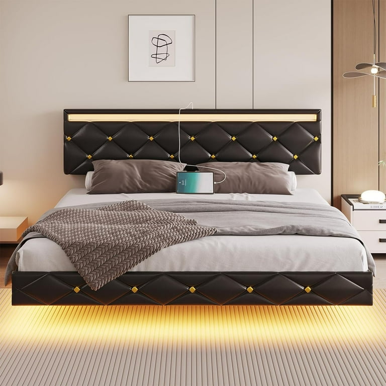 King size bed frame low to ground deals