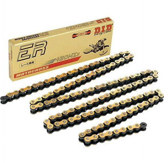 DID 428NZ Gold/Black Super Heavy Duty Motorcycle Chain 120 Links (428NZGX120FB)