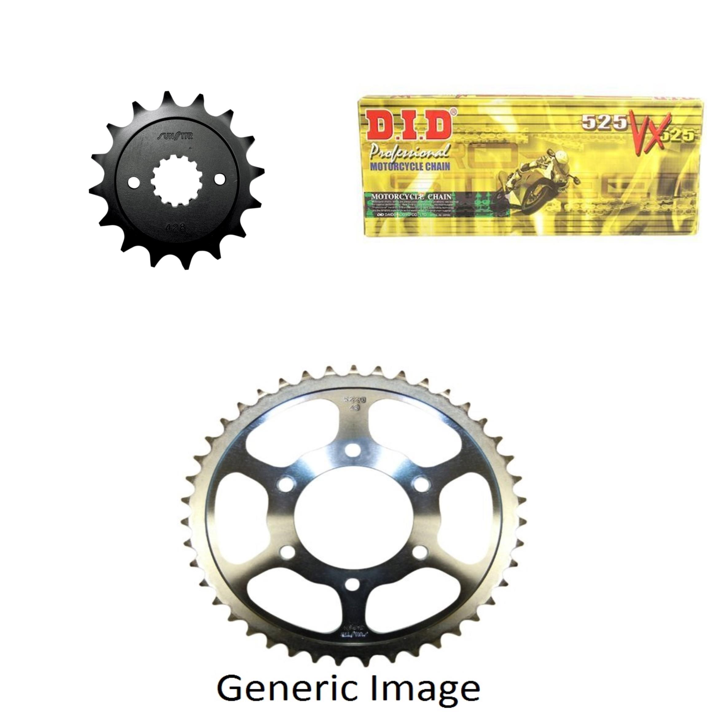 DID 525VX Pro-Street X-Ring VX Series Chain Natural Steel
