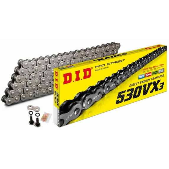 DID 530VX3 X-Ring Natural Chain 110 Links (M530VX3X110ZB)