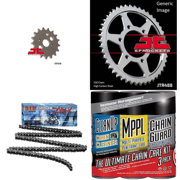 DID 530ZVM-X Super Street Chain Natural with MAXIMA Wax, JT Front & Rear Sprocket Kit for Street KAWASAKI ZX900C Ninja ZX-9R 1998-1999