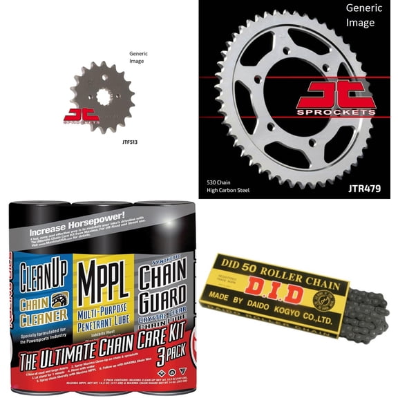 DID Standard 530 Chain Natural with MAXIMA Wax, JT Front & Rear Sprocket Kit for Street KAWASAKI GPZ400 1985-1987