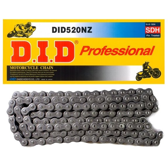 DID Super Non O-Ring 520 NZ Chain 120 Links Natural for Street Motorcycle