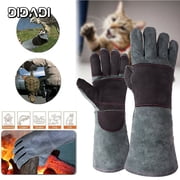 DIDADI Bite Proof Gloves, Animal Handling Gloves Kevlar Reinforced Leather Padding Palm & Fingers for Snake Reptile Bird Handling & Pet Training Grooming, Anti Bite Gloves-16inch