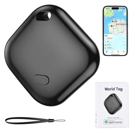 DIDADI Bluetooth Tracker Tag, Air Tracker Works with Apple Find My (iOS Only) 80dB Keys Finder Replaceable Battery for Backpack Wallet