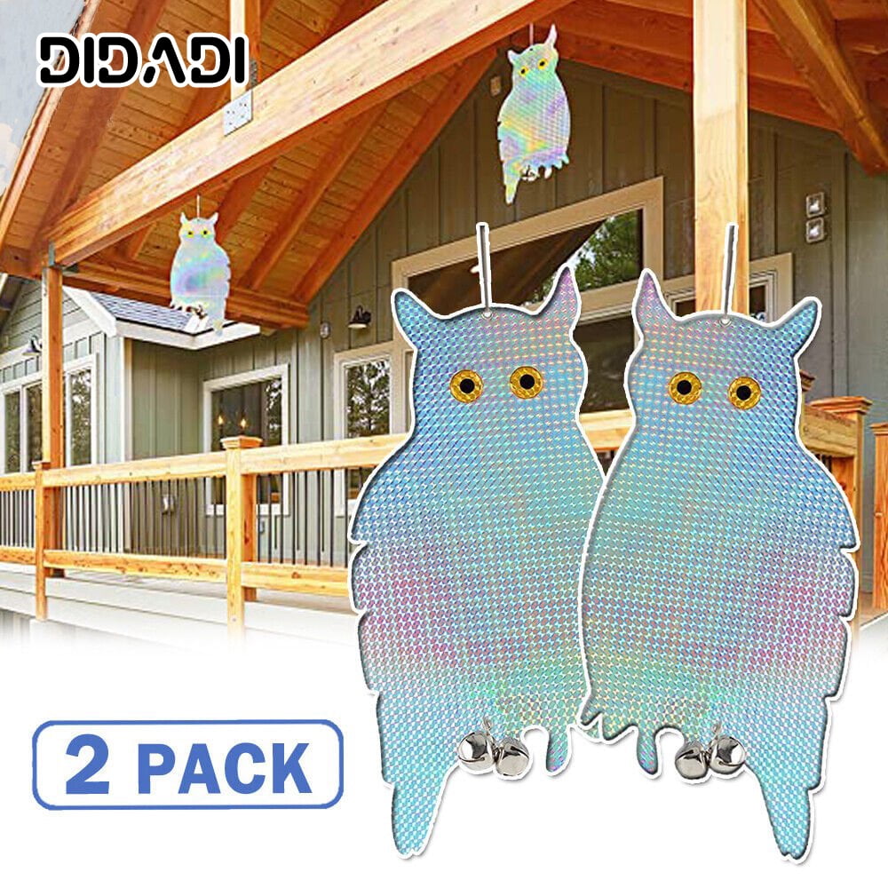 DIDADI Reflective Bird Scare Owl , Window Hanging Birds for Decoration