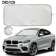 DiDaDi Heat Shield Automotive Window Shades, Polyester Silver, 59" x 33.5", 1.1 lb