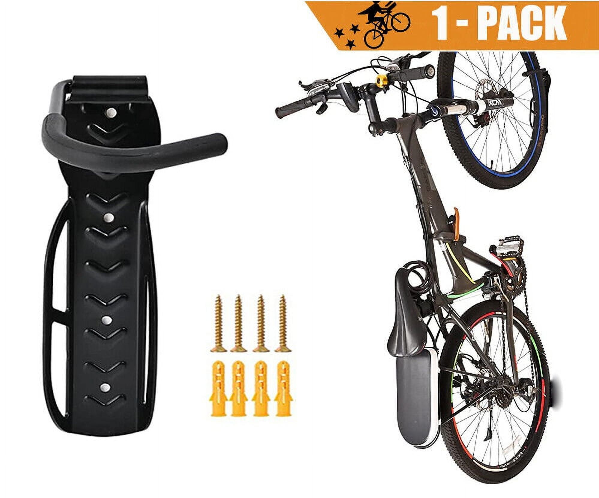 Bike Rack for Garage Wall Mount Heavy Duty Vertical Bike Hook with Screws Bicycle Hanging Hooks Holds Up to 65 lbs for Indoor Storage 2 Pack Walmart