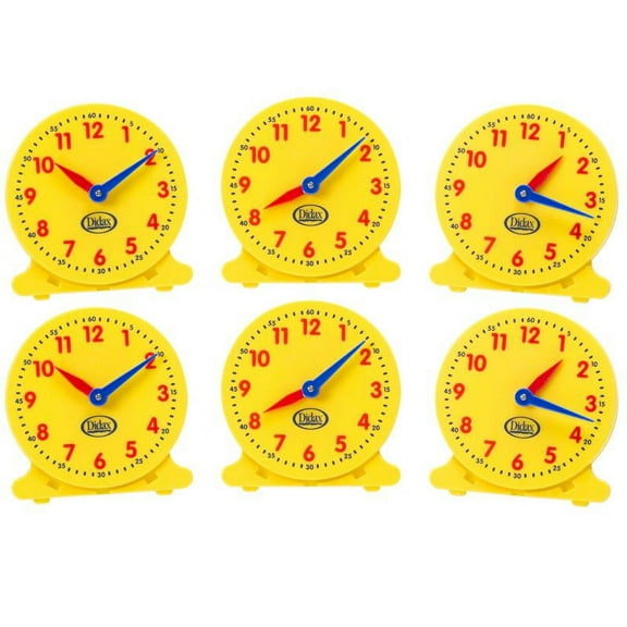 5" Student Clocks, Set of 6
