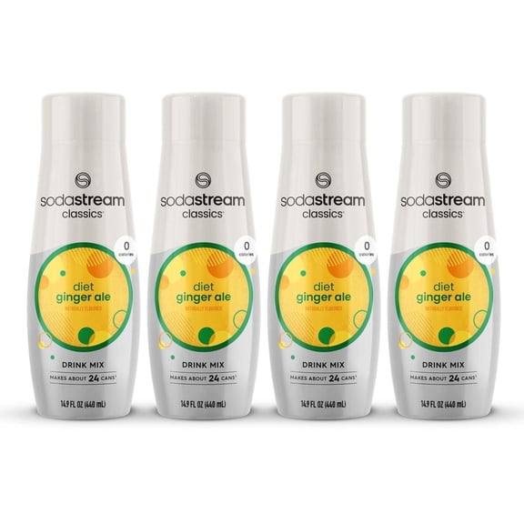 SodaStream Classics Diet Ginger Ale Drink Mix, 14.9fl oz, 4pk