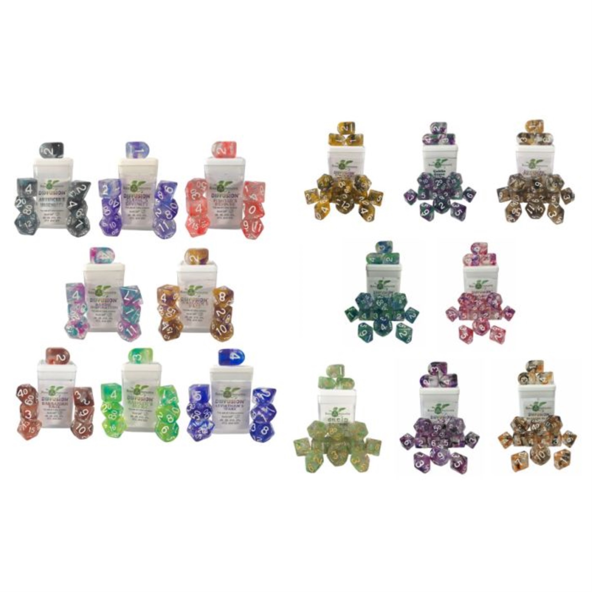 Dif Color DIF 1 & 2-Color Dice: 7-Set 15-Set (16) - Walmart.com