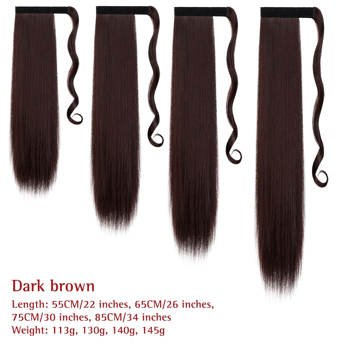 DIFEI 22-34 Inch Synthetic Long Straight Ponytail Wig Straps Wrapped Around Woman's Ponytail Natural Ponytail Hair Extension