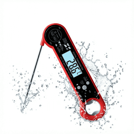 DIFELOP Food Thermometer,Meat Thermometer Instant-Read, Waterproof for Perfect BBQ, Cooking ThermometerDeep Fry & Baking – Features Backlight & Calibration