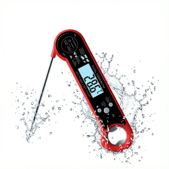 DIFELOP Food Thermometer,Meat Thermometer Instant-Read, Waterproof for Perfect BBQ, Cooking ThermometerDeep Fry & Baking – Features Backlight & Calibration