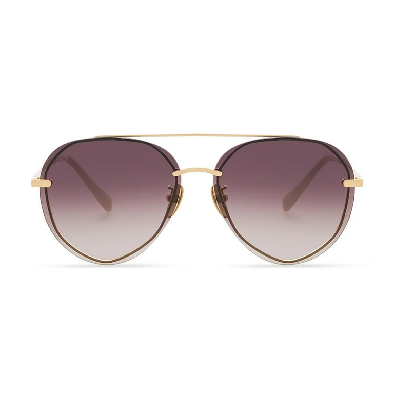 Gold brown gradient aviators on sale