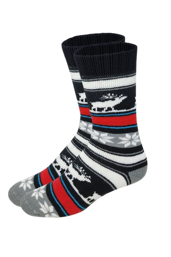 Winter Heated Warmth Lodge Thermal Non-Skid Socks Chirstmas Present For Man