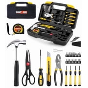 DIFFLIFE 40-Piece Tool Set - General Household Hand Tool Kit with Plastic Toolbox Storage Case