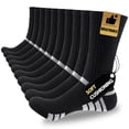 thumbnail image 1 of DIFFYBOX Men Cushioned Crew Socks 5 Pairs, Breathable Moisture Wicking Work Boot Socks for Hiking Running Sizes 10-13 & 13-15, 1 of 6