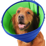 DIFOST Extra Soft Dog Cone - Breathable and Adjustable Recovery Collar - Lightweight E-Collars - Ideal for Post-Surgery - Elizabethan Collar for Pets - Sizes for Dogs and Cats