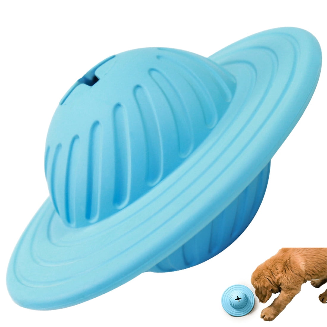 DIFOST Pet Flying Saucer Toys,UFO Shape Flying Disk Disassemble Treats Dry Food Leak Dispenser