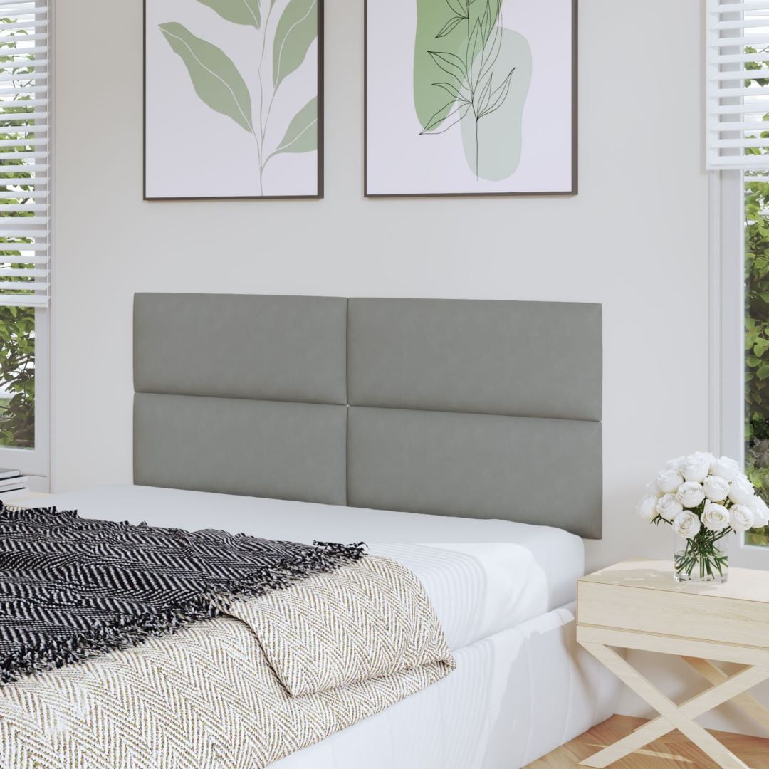 DIFUY Upholstered Wall Mounted Headboard, 3D Soundproof Wall Panels