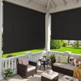 thumbnail image 1 of DIFY 12' x 8' Outdoor Roller Shade, Cordless Patio Blinds for Porch Pergola Balcony Deck Windows, Black, 1 of 7