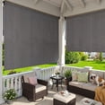 thumbnail image 1 of DIFY 12' x 8' Outdoor Roller Shade, Cordless Patio Blinds for Porch Pergola Balcony Deck Windows, Grey, 1 of 7