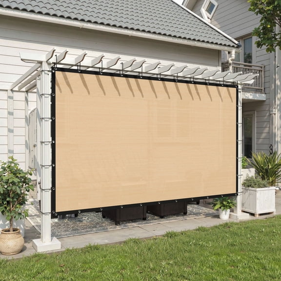 DIFY 90% UV Block Sun Shade Cloth with Grommets, 3' x 6', Wheat
