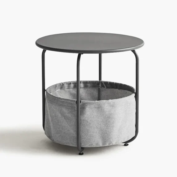 DIFY Outdoor Dining Set, 17.5" Round Dining Table, Black