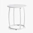 thumbnail image 1 of DIFY Metal Side Table, Outdoor/Indoor Small End Round Table, White, 1 of 1