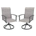 thumbnail image 1 of DIFY Patio Swivel Dining Chairs Set for 2, High Back Outdoor Textilene Fabric Chairs, Grey, 1 of 7