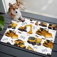 thumbnail image 1 of DIG Letter Front Door Rugs 2x3 ft Cartoon Excavator Yellow Equipment Trucks Upholstery Small Rug for Entryway Non Slip Washable Bathroom Door Mat Absorbent Floor Mat for Indoor Entrance, 1 of 9