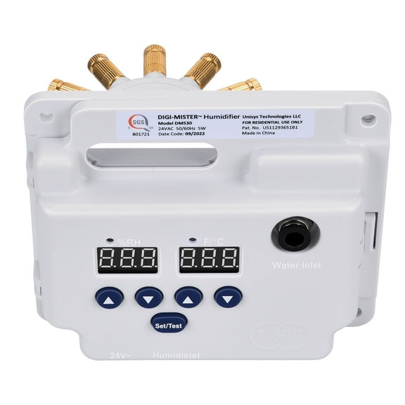 DIGI MISTER Evaporative Duct Mounted Whole House Furnace Humidifier, Atomizing Cool Mist Variable Capacities for Homes and Offices up to 3500 sq. ft.