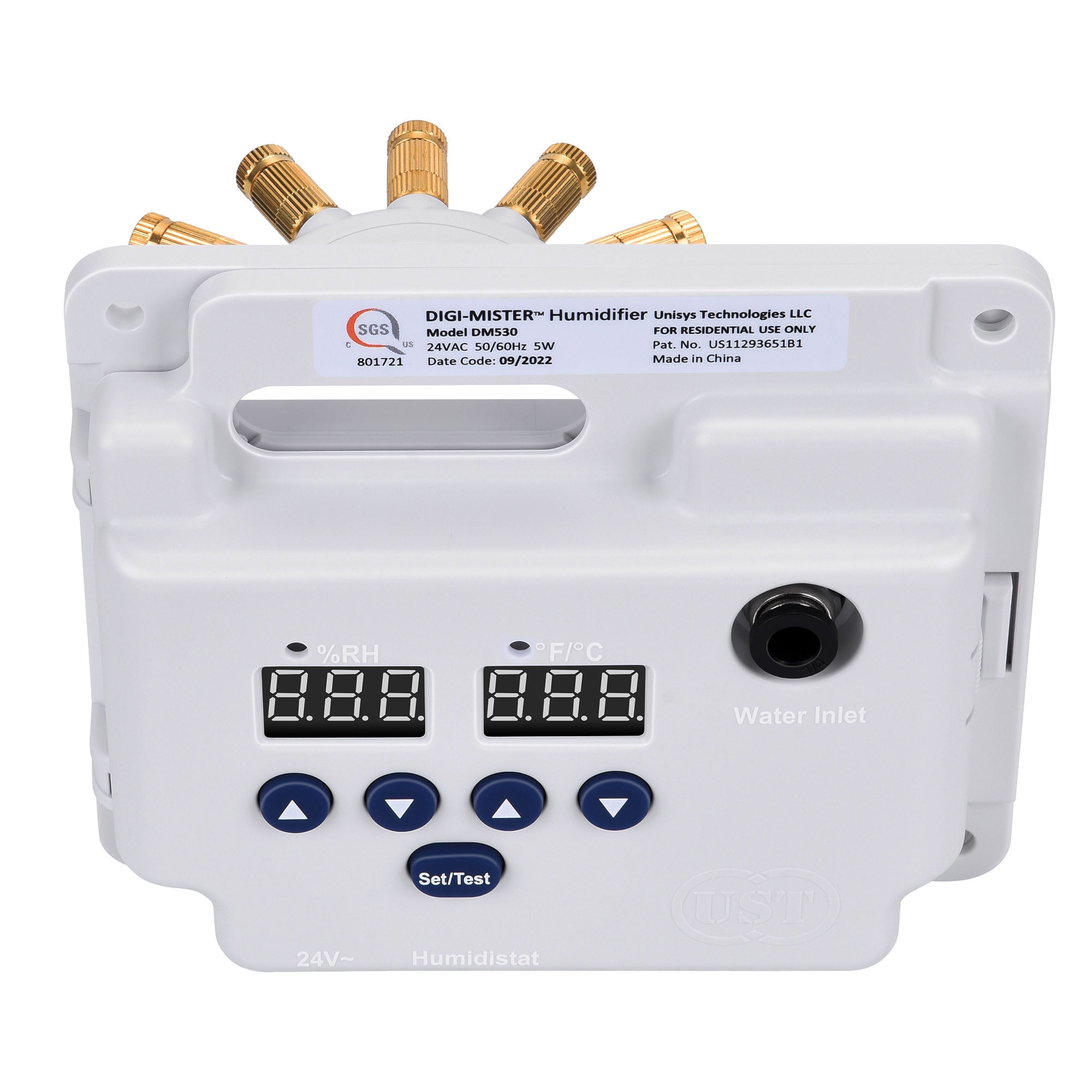 DIGI MISTER Evaporative Duct Mount Whole House Furnace Humidifier, Atomizing Cool Mist Variable