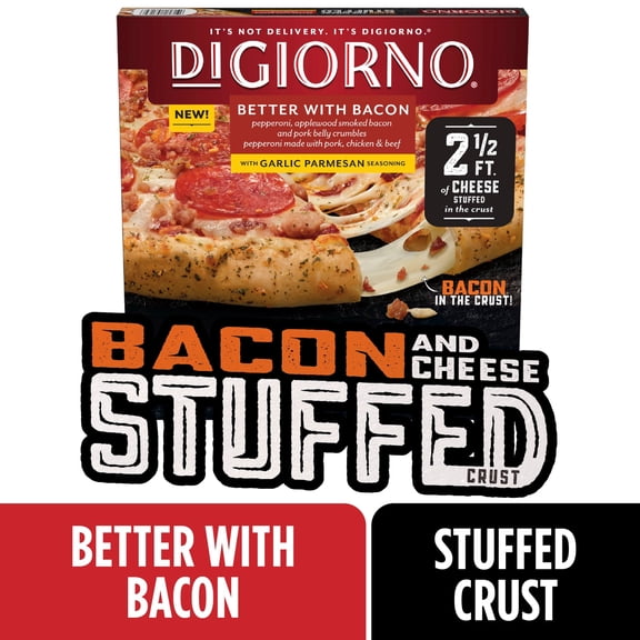 DiGiorno Frozen Pizza, Stuffed Crust Pepperoni and Bacon Pizza, 22.8 oz (Frozen)