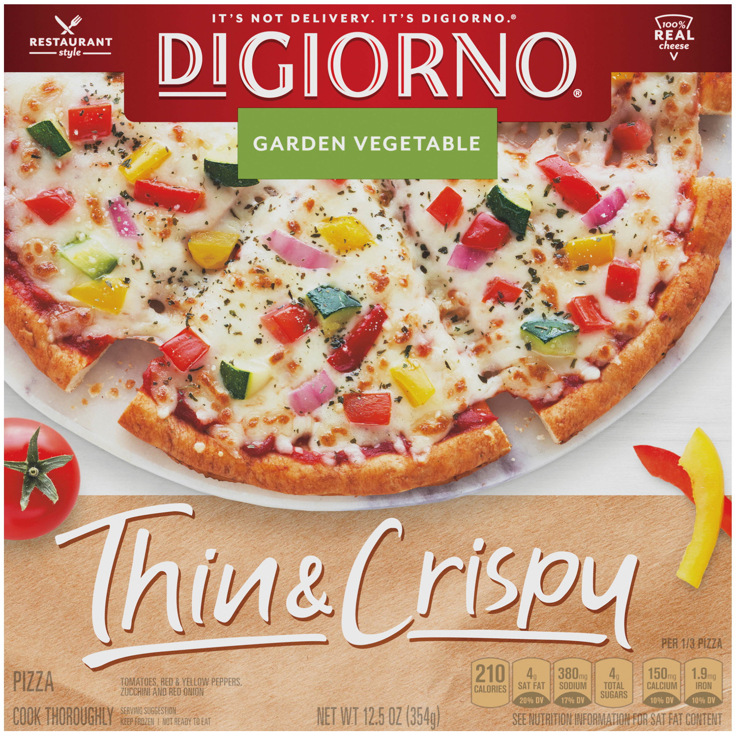 DIGIORNO Thin & Crispy Garden Vegetable Frozen Pizza - image 1 of 13