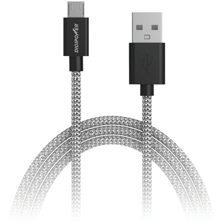PowerXcel Durable 10 Ft. Braided Rapid Charge Micro USB Charge & Sync Cable