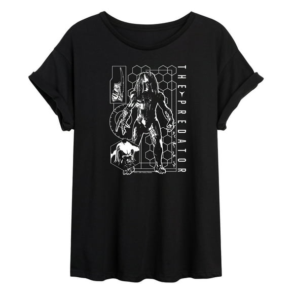 The Predator - Digital Alien Diagram - Juniors Graphic T-Shirt
