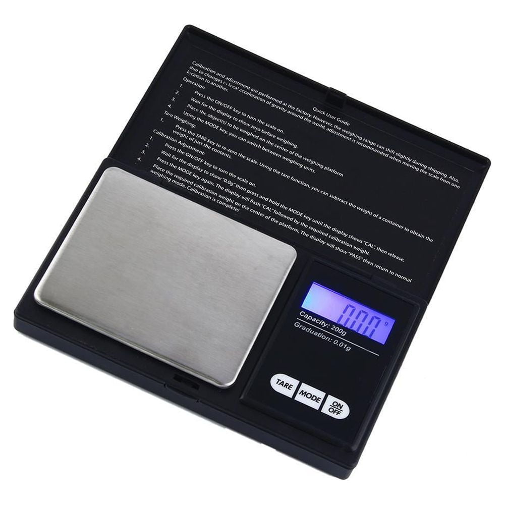  Weigh Gram Scale Digital Pocket Scale,200g x 0.01g,Digital Grams  Scale, Food Scale, Jewelry Scale Black, Kitchen Scale With100g Calibration  Weight: Home & Kitchen