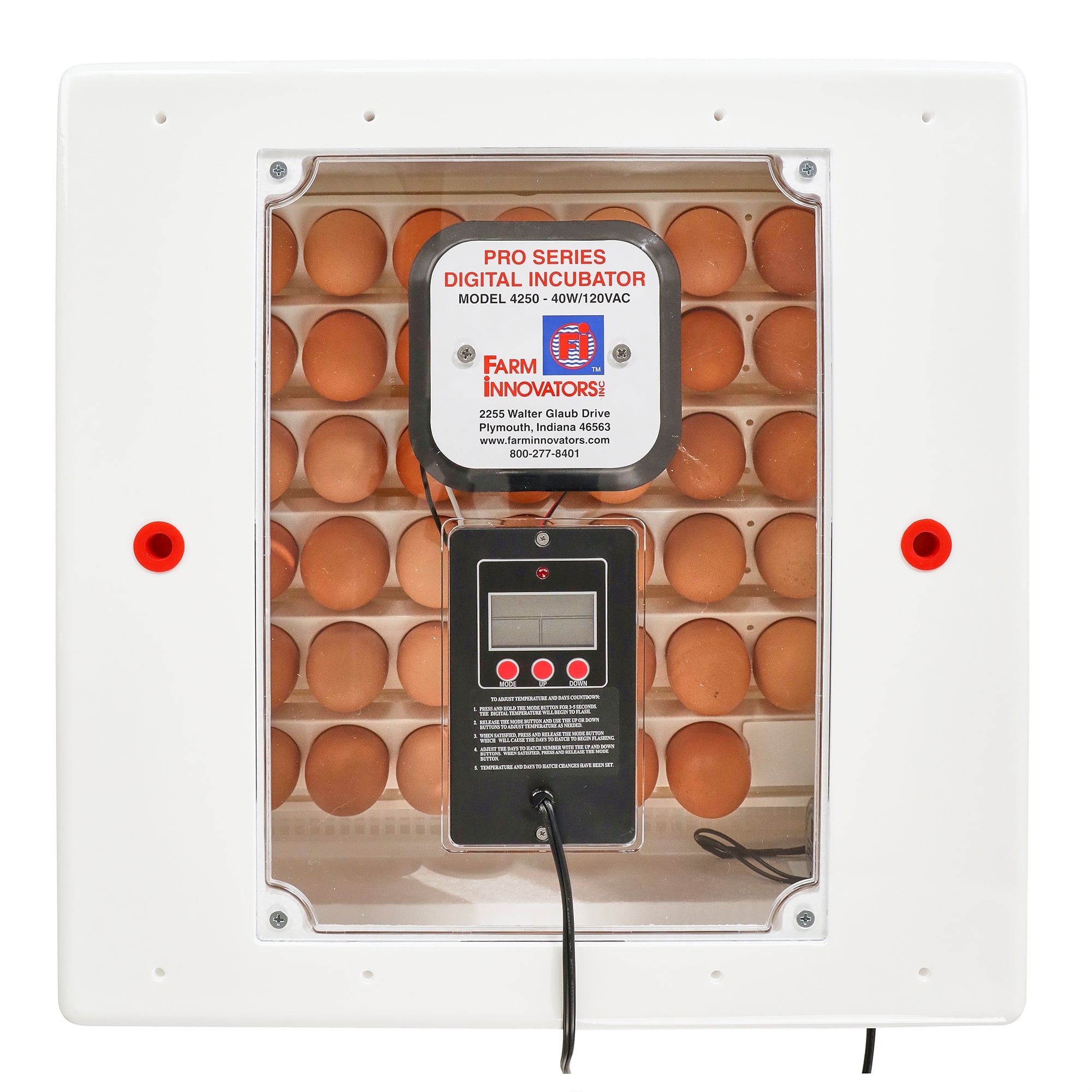 Digital White Egg Incubator with Automatic Turner and Humidity Control