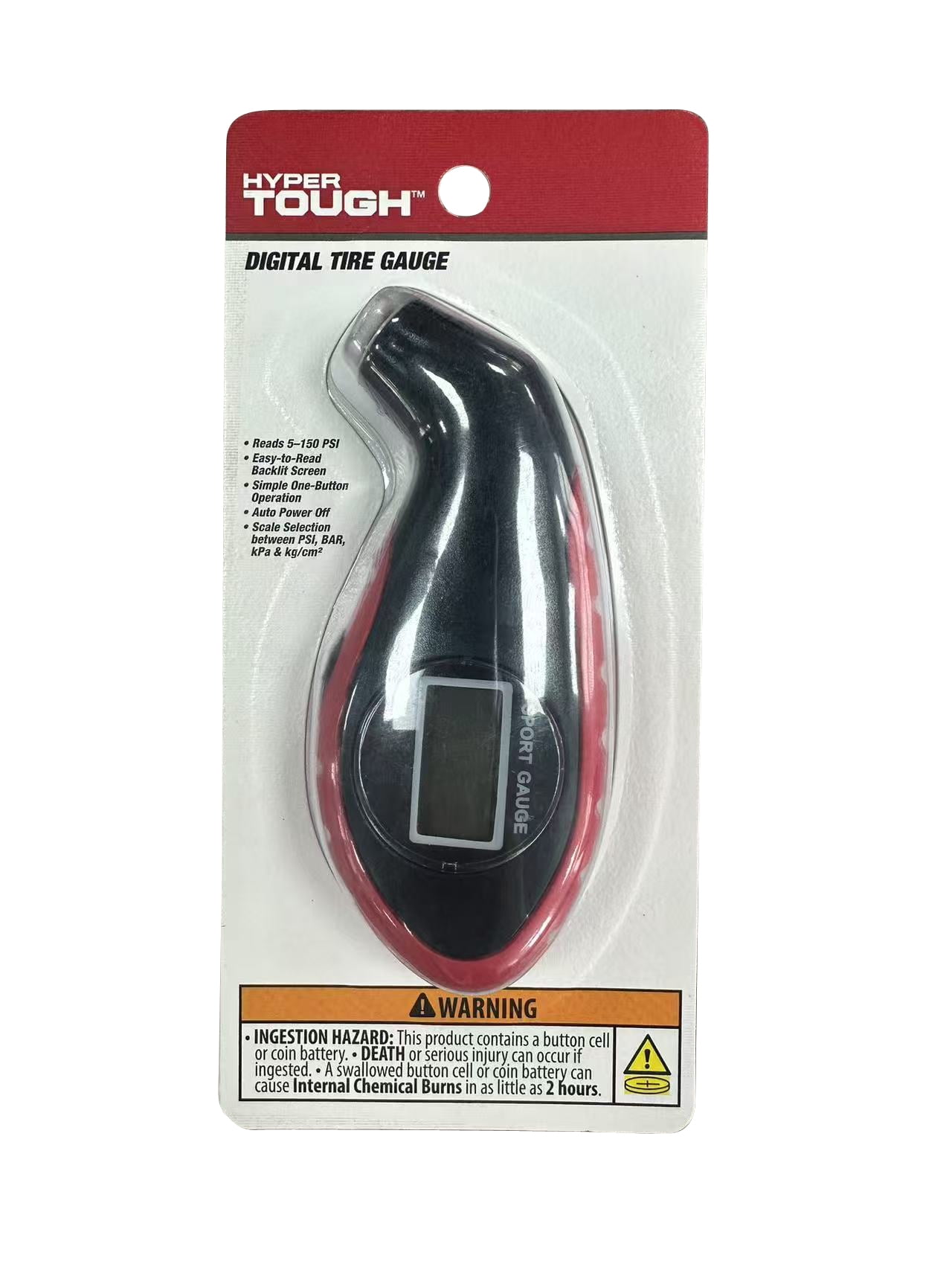 Hyper Tough Digital Tire Pressure Gauge ST111705S, 1 Pack