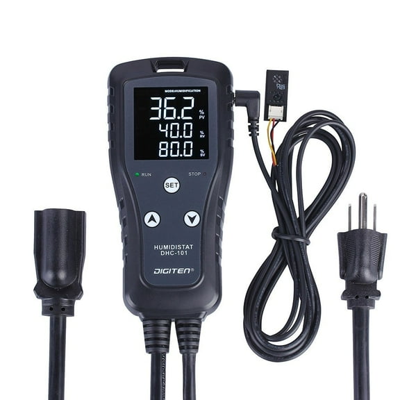 DIGITEN Humidity Controller Digital Humidistat Pre-Wired Outlet Reptile Humidity Controller for Grow Tent Mushroom Greenhouse Homebrew Fermentation Humidifier Dehumidifier
